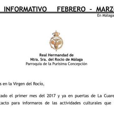 BOLETÍN INFORMATIVO FEBRERO – MARZO 2017